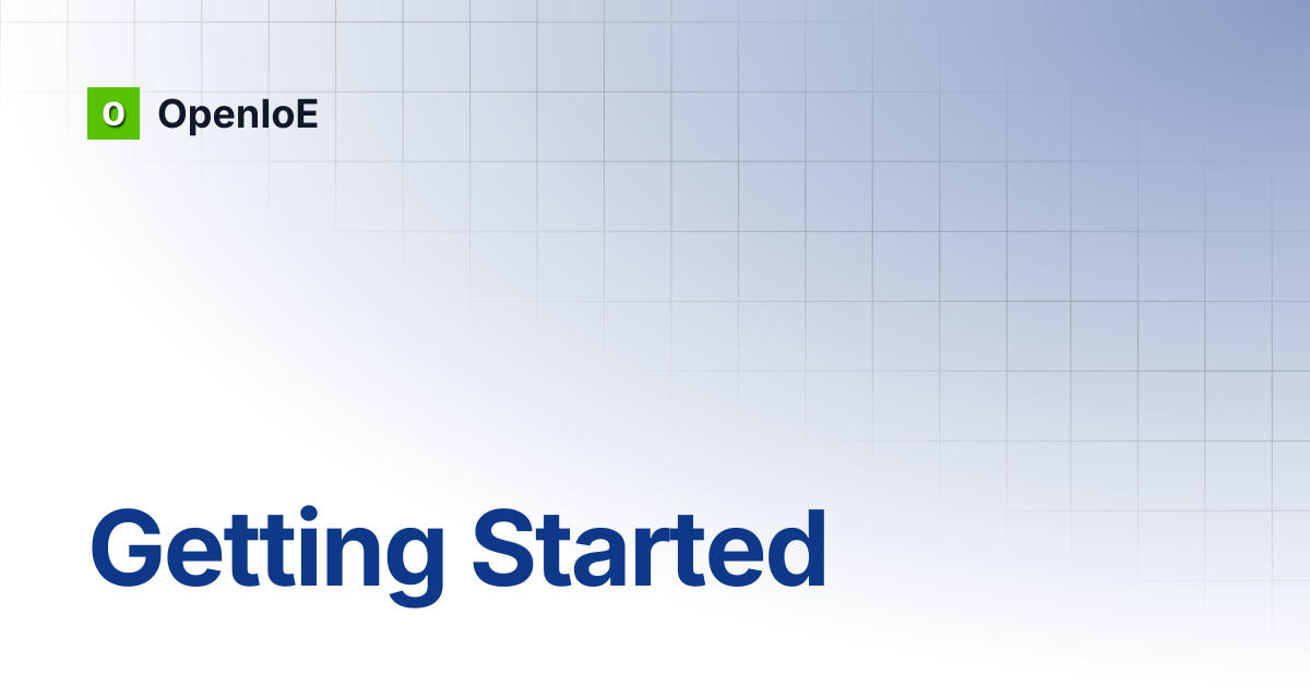 Getting Started | OpenIoE
