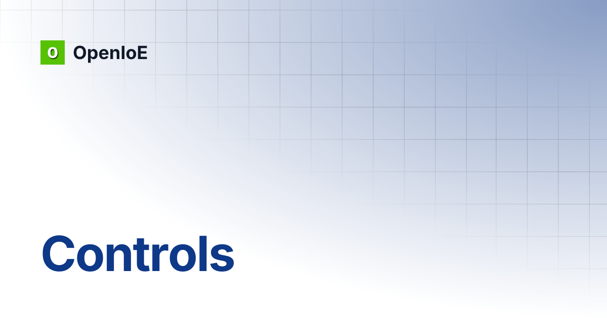 Controls | OpenIoE